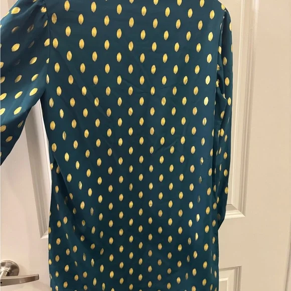 SHEIN Teal Dress with gold Dots - Picture 6 of 6